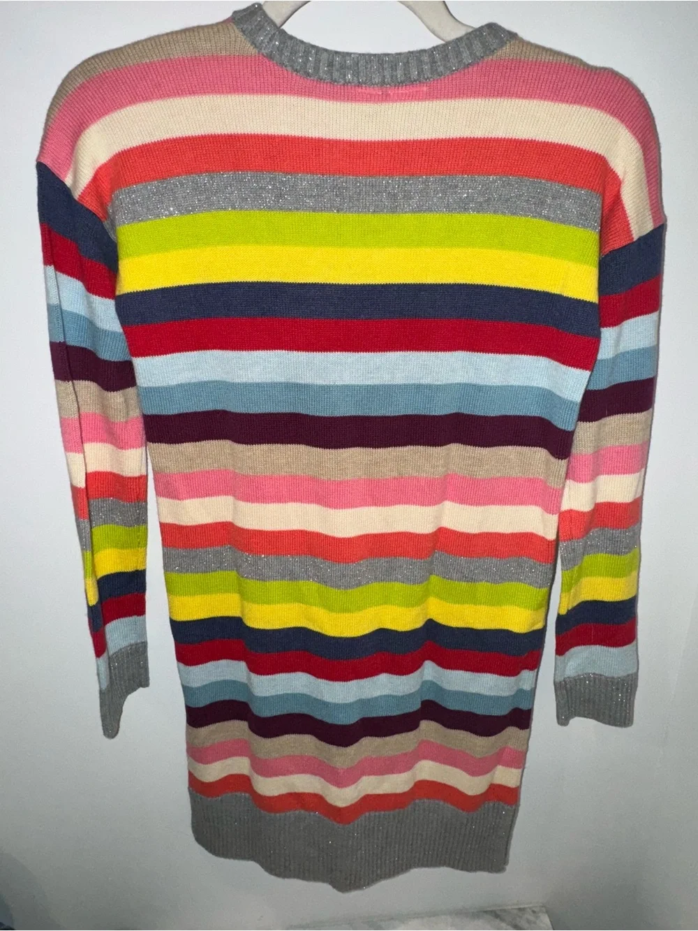 NWT Girls Gap Crazy Stripe Rainbow Striped Sweatwer Girls XL Size 12